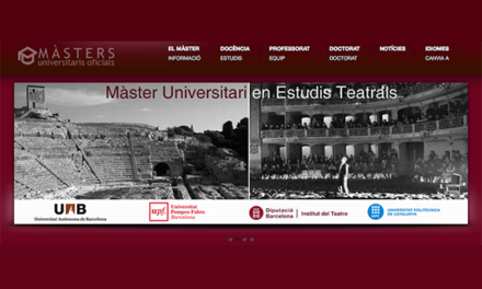 El Màster Universitari en Estudis Teatrals (MUET)