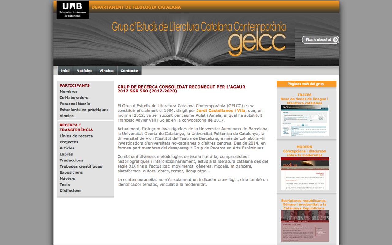 Grup d'Estudis de Literatura Catalana Contemporània (GELCC)
