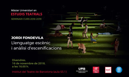 Seminari MUET: “Llenguatge escènic i anàlisi d’escenificacions”, amb Jordi Fondevila