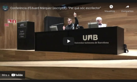 Conferència d’Eduard Márquez: “Per què sóc escrilector”