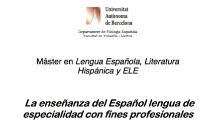 La enseñanza del Español lengua de especialidad con fines profesionales