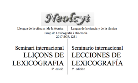 5ª edición del seminario internacional ‘Lecciones de Lexicografía’